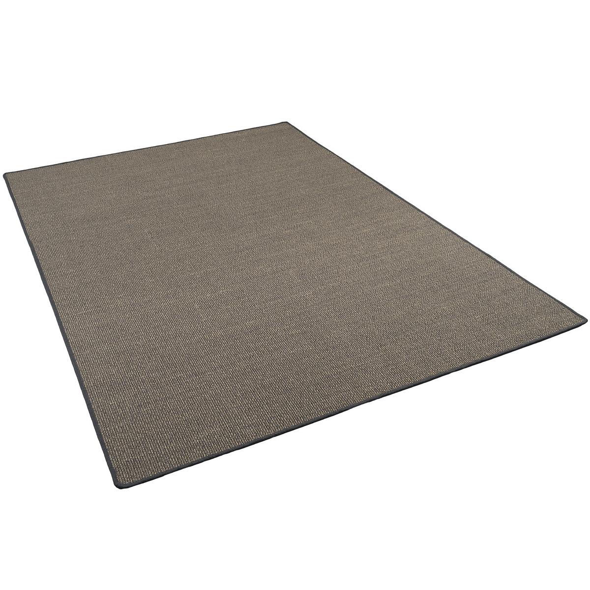 SISAL NATUR TEPPICH KLASSISCH - Graphitfarben, Textil (100/100cm) - Snapstyle