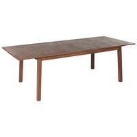 GARTENTISCH Akazienholz dunkelbraun 180-240/100 cm ausziehbar Cesana - Dunkelbraun, Holz (180/100/75cm) - Beliani