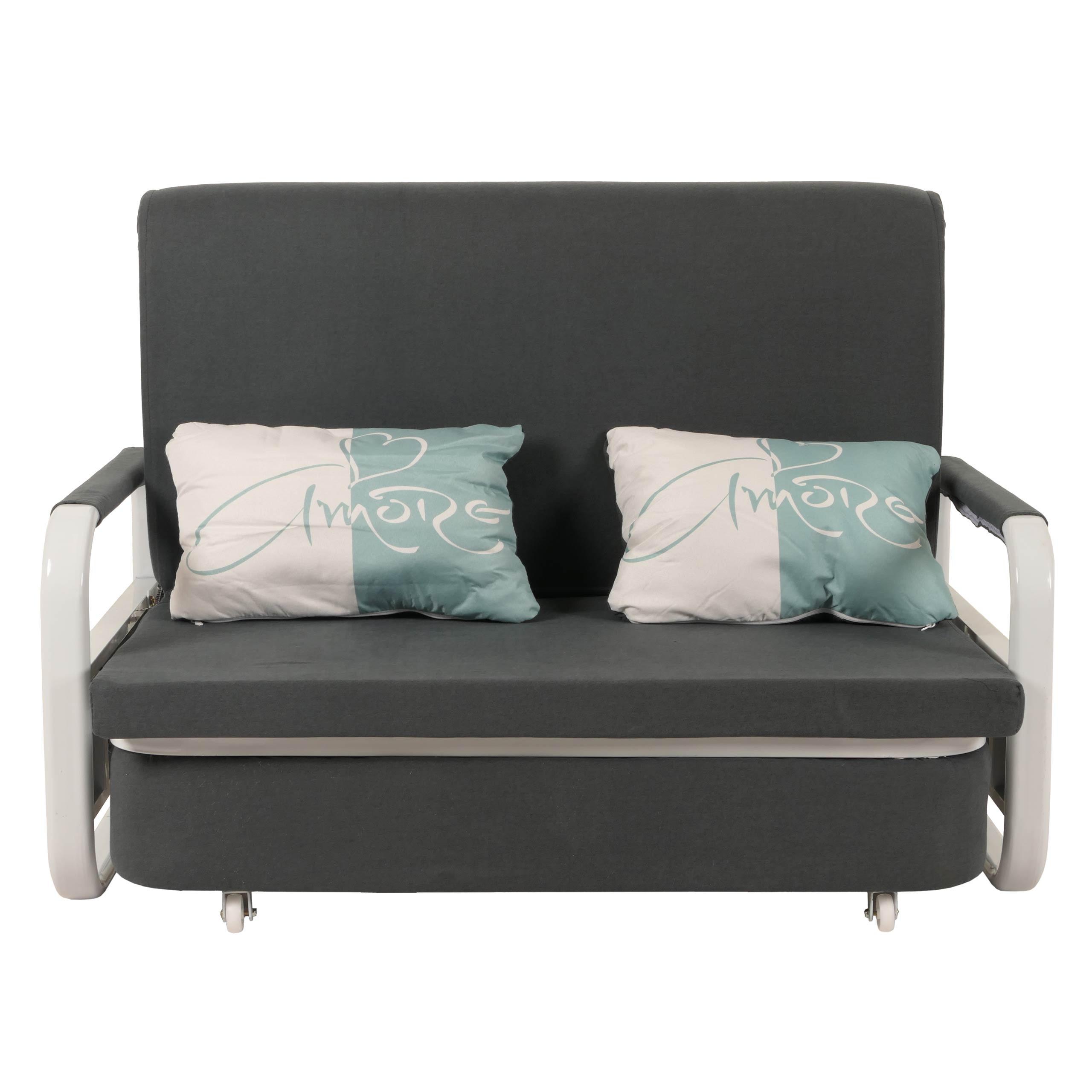 SCHLAFSOFA Anthrazit - Dunkelgrau/Anthrazit, Textil (130/71/185cm) - MCW
