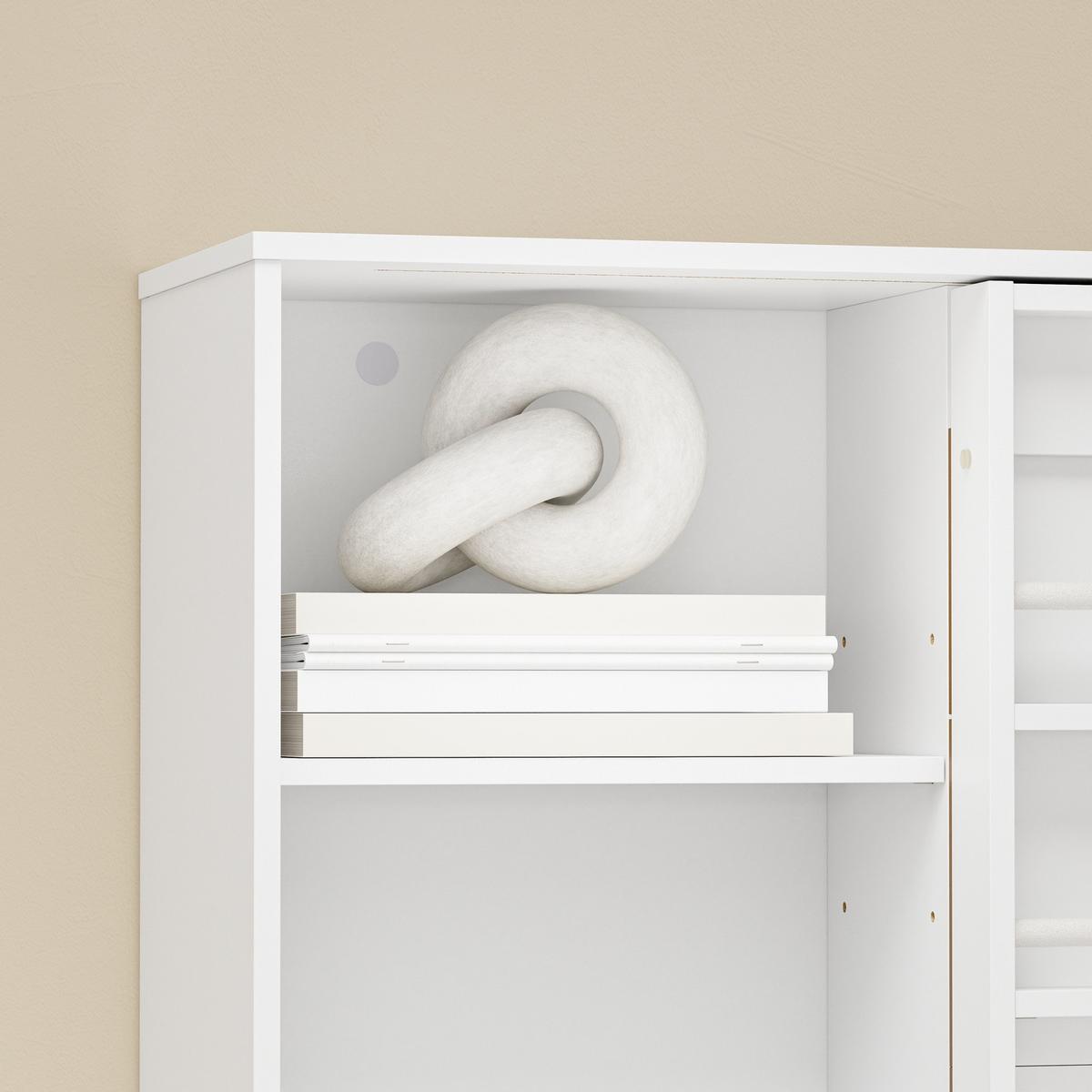 WANDSCHRANK mit Tür und Lochwand STR16-W - Weiß, Holzwerkstoff (25.1/70.2/70cm) - SoBuy