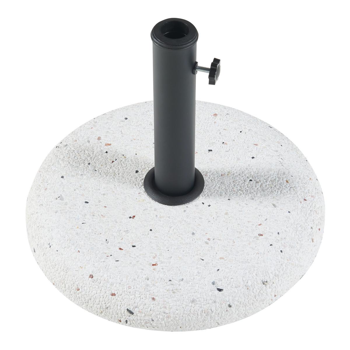 SONNENSCHIRMSTÄNDER Bitritto - Weiß, Stein (45/45cm) - casa.pro