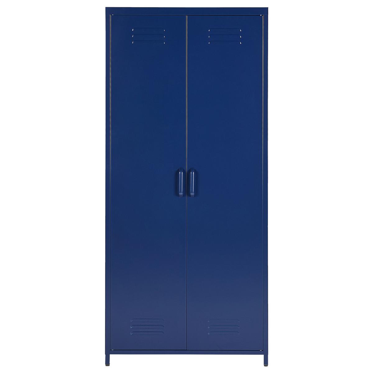 GARDEROBENSCHRANKSTAHL blau 4 Fächer Varna - Blau, Metall (76/171/50cm) - Beliani