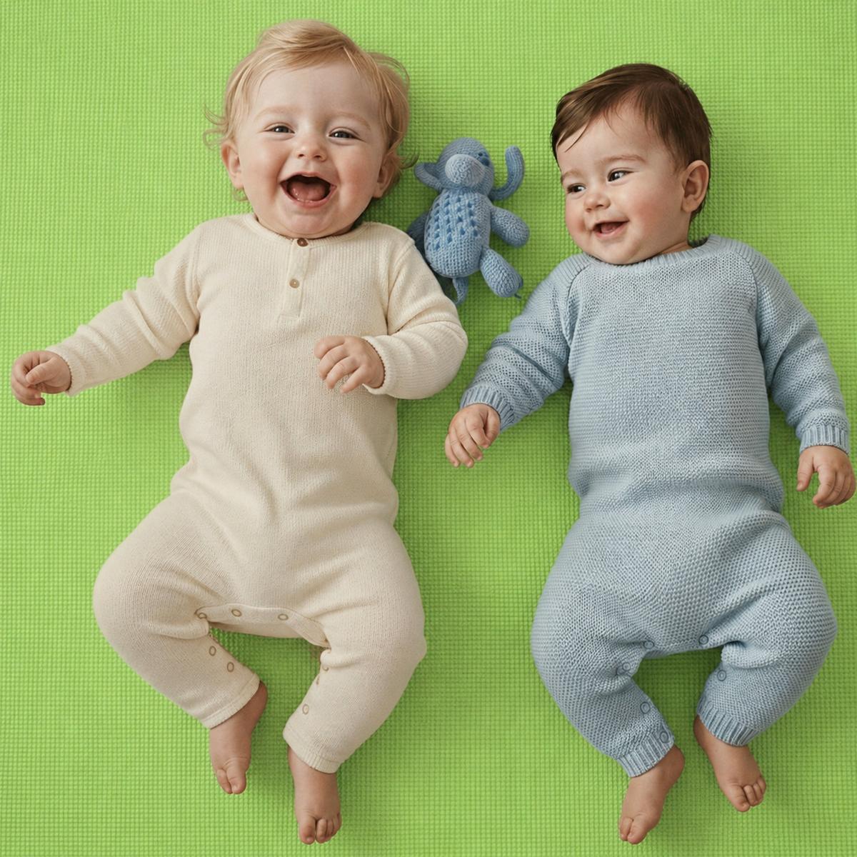 SPIELMATTE ab Null - 90 cm Baby Puzzlematte Grün - Grün, Kunststoff (30/30cm) - Littletom