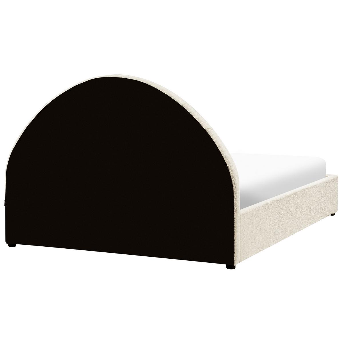 BETT mit Stauraum 140/200 cm Cremeweiß Chadenet - Weiß, Textil (140/200cm) - Beliani