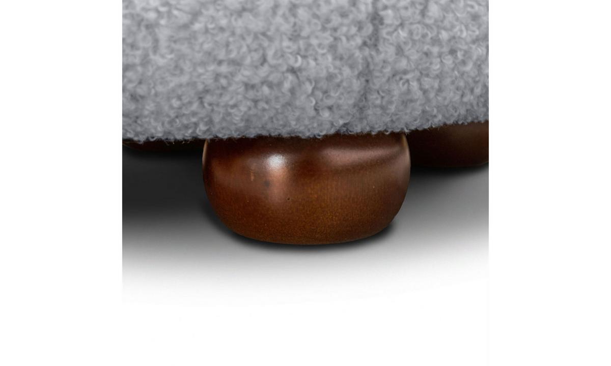 HOCKER NOLLIE 34/34/40 cm Grau - Braun/Grau, Holz/Textil (34/40/34cm) - Lookway