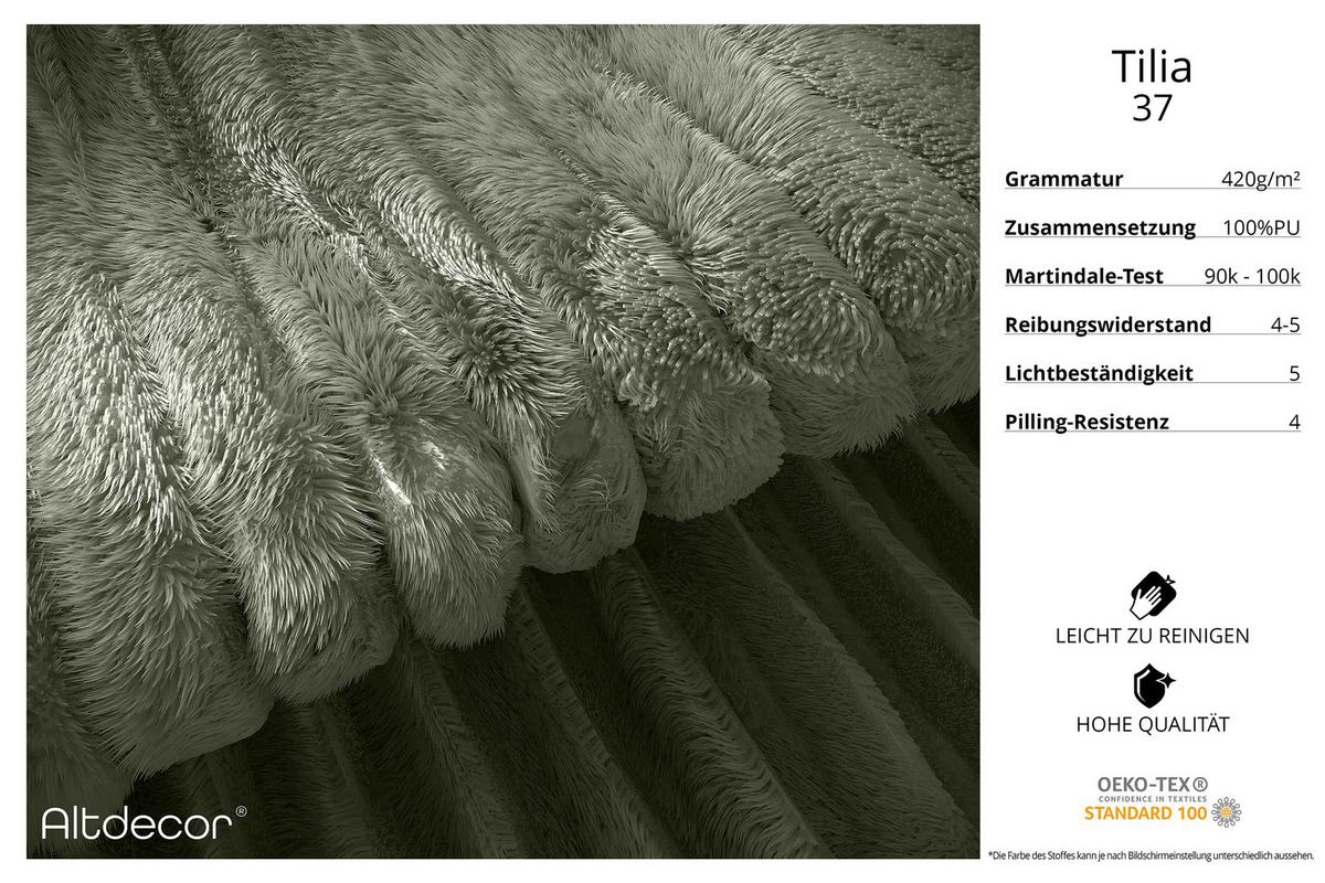 POLSTERBETT mit Bettkasten und Lattenrost, Bett mit Matratze H3/H4 - ALOVA 120x200 Olivgrün - Olivgrün, Holzwerkstoff/Textil (120/200cm) - ALTDECOR