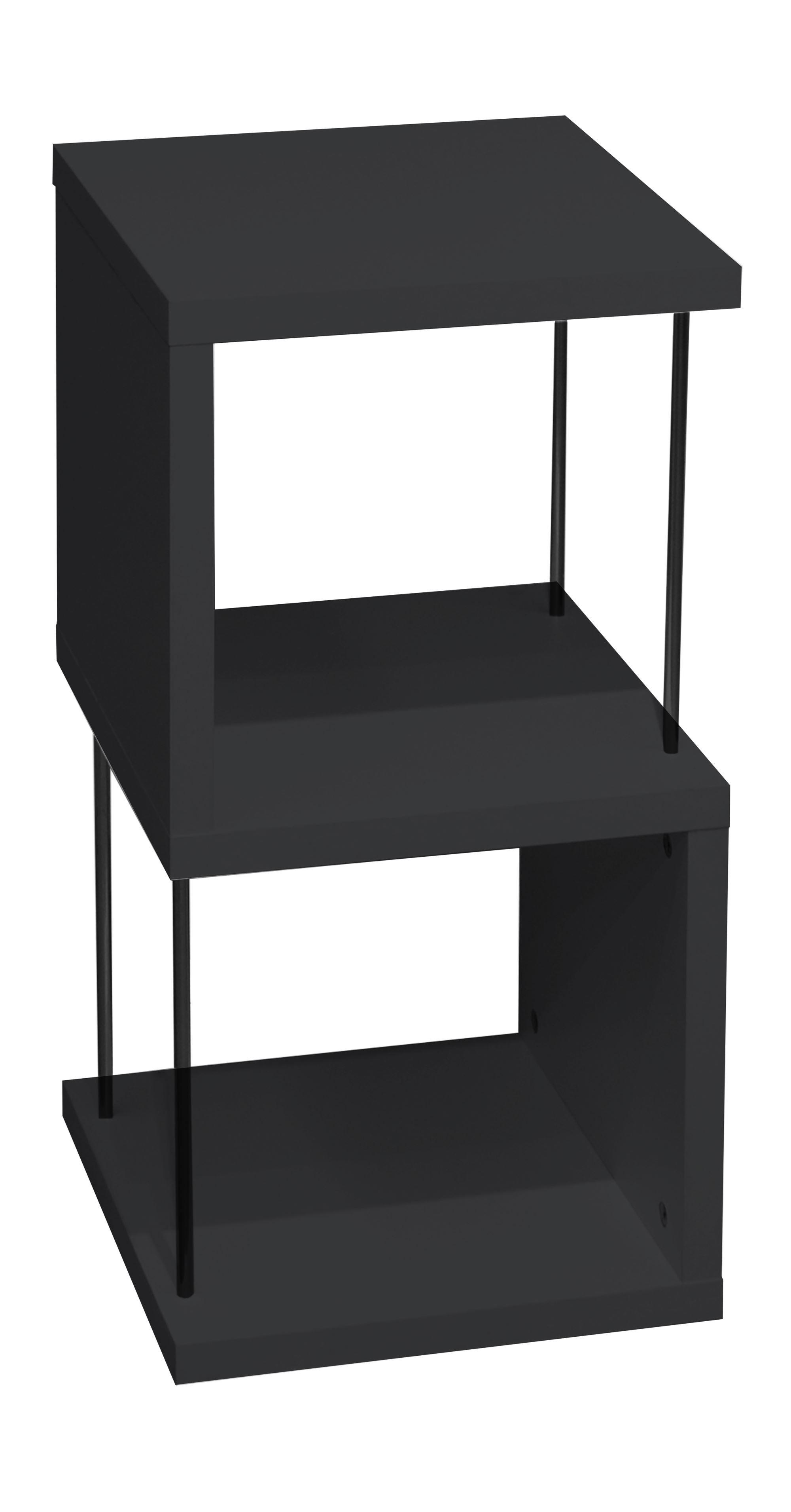 REGAL Elga 33x33x65 aus Holzwerkstoff in der Farbe anthrazit matt lack - Anthrazit, Kunststoff (33/65/33cm) - 58aufmkessel