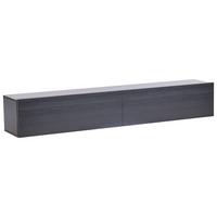 WANDMONTIERTER-TV-SCHRANK Schwarz Gladstone - Schwarz, Holzwerkstoff (180/30/32cm) - Beliani