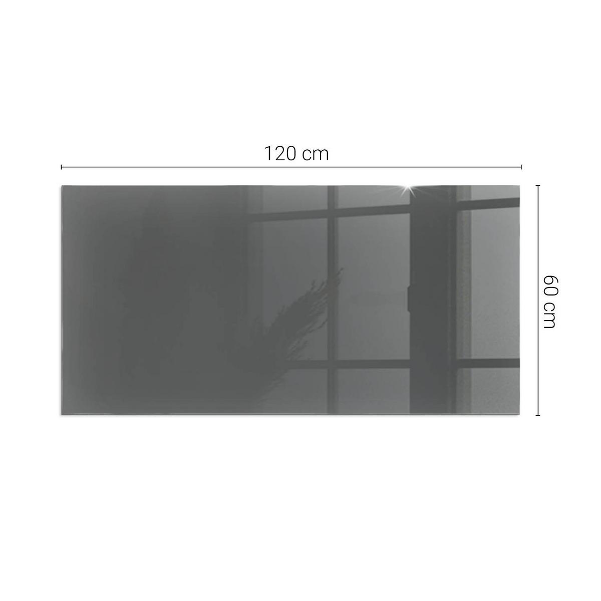 GLASPLATTE für Kamin 120x60 cm - Grau, Glas (120/60/0.4cm) - TULUP