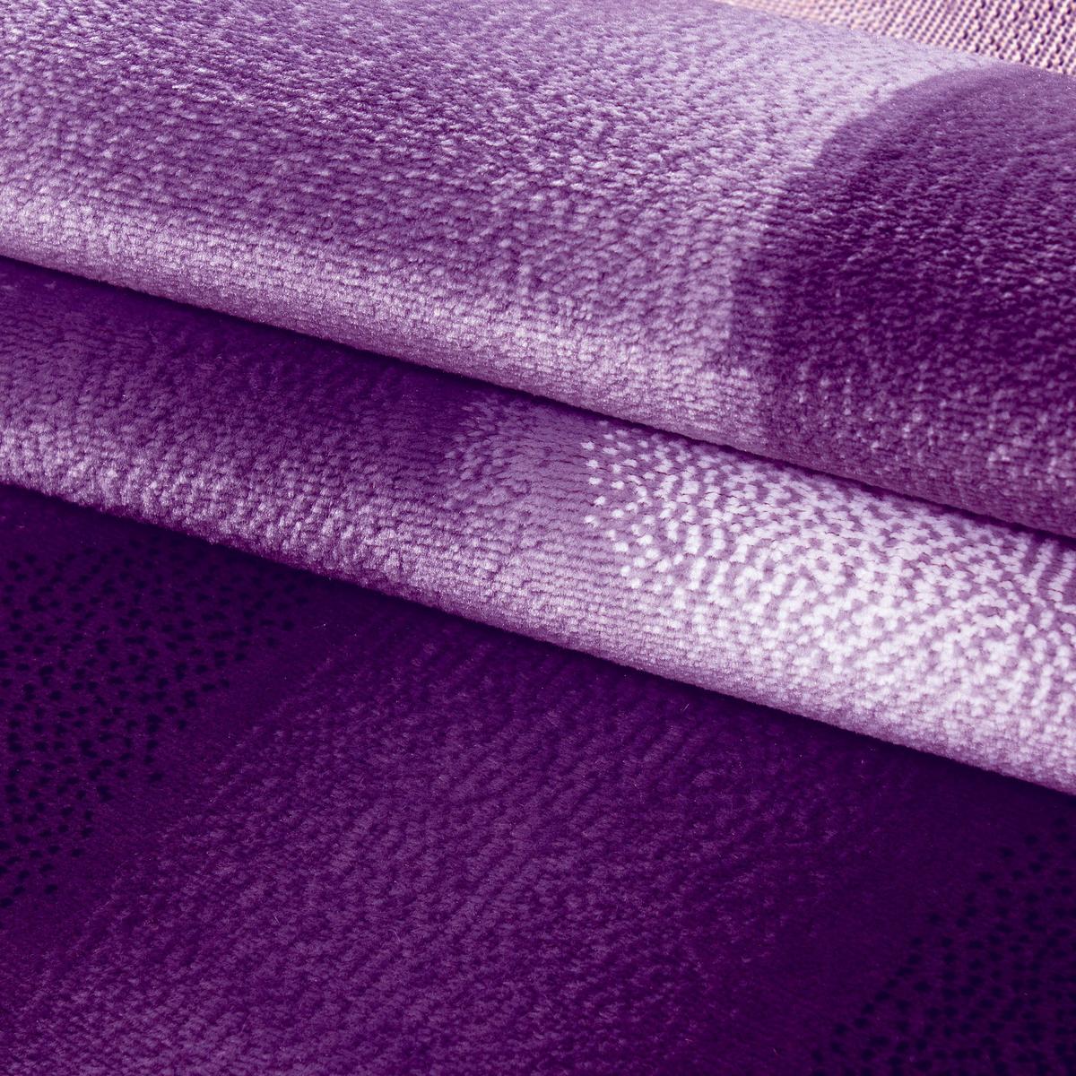TEPPICH Kurzflor INN in Violett, mit abstraktem Wellenmuster, 240 x 340 cm - Lila, Textil (340/240cm) - KADIMA DESIGN