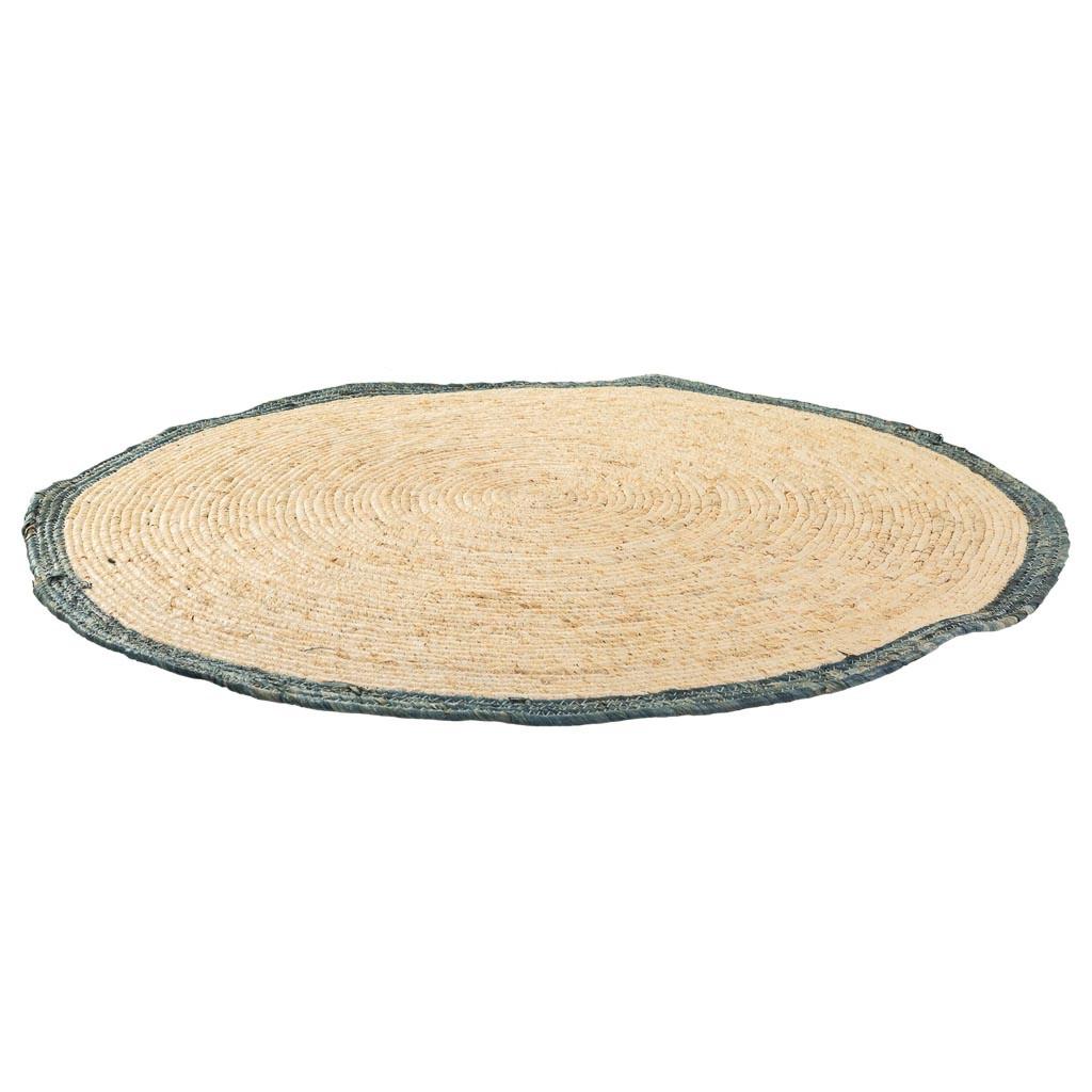 JUTETEPPICH rund, braun, D120x1 cm - Blaugrau/Naturfarben, Naturmaterialien (120/120cm) - Wanderlust