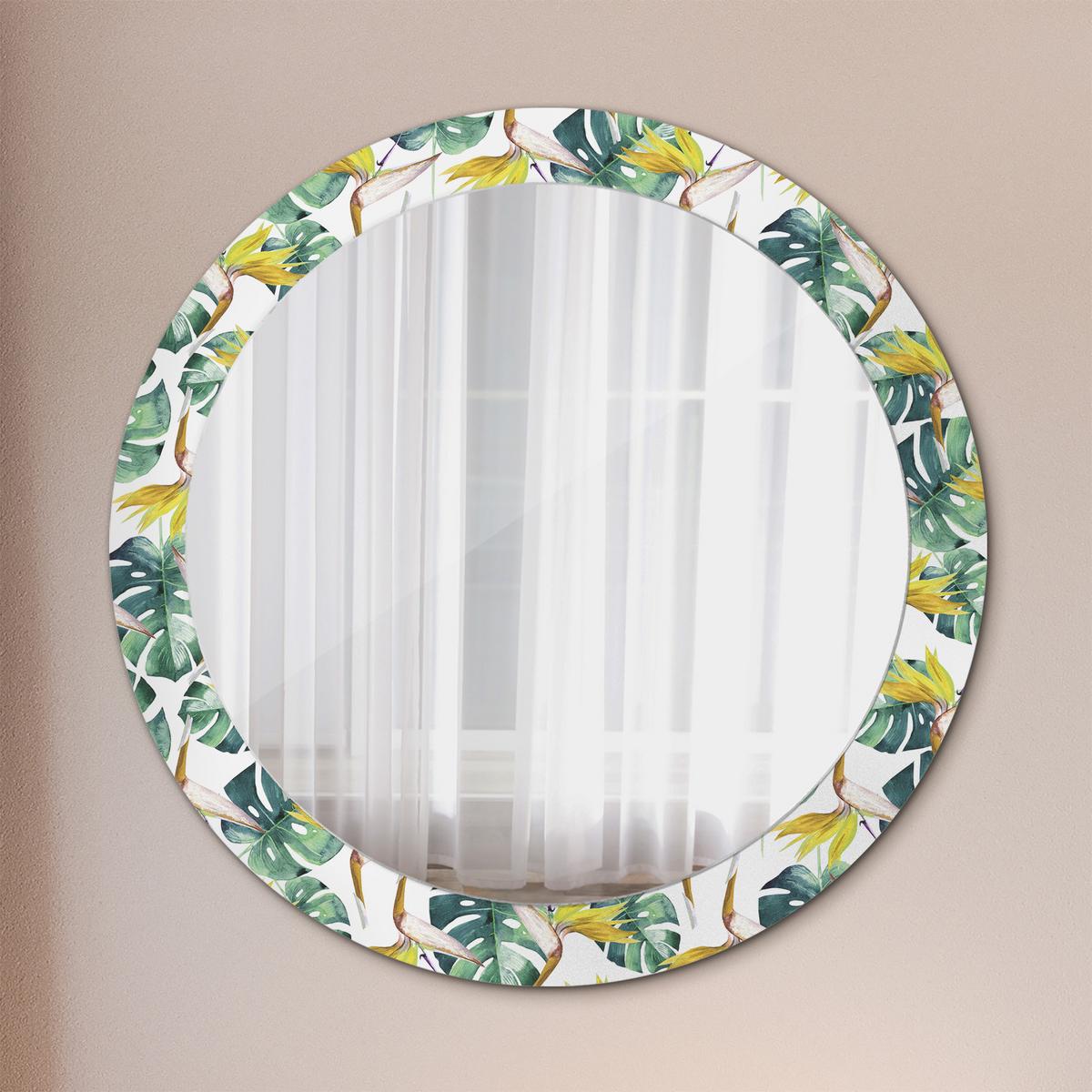 SPIEGEL Rund Ø 80 cm mit Aufdruck - Multicolor, Glas (80/80/0.4cm) - Wallfluent