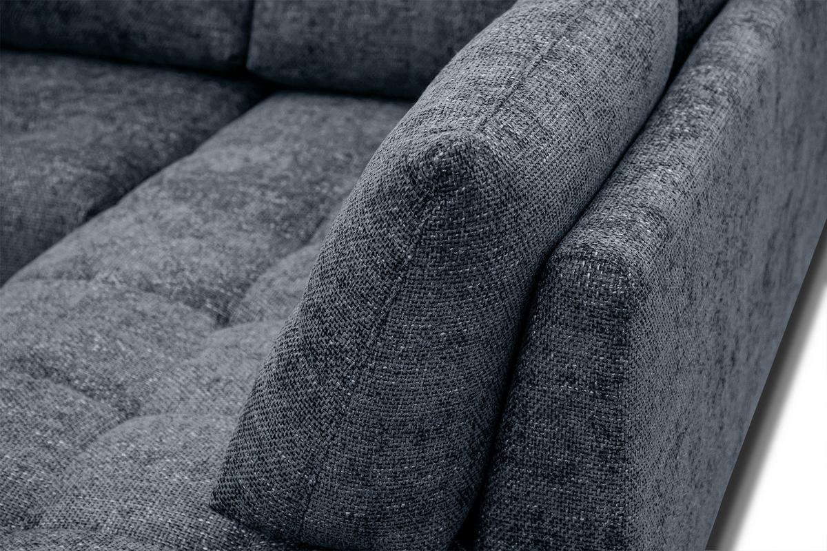 ECKSOFA SALVINI 5-Sitzer, dunkelblau - Schwarz/Dunkelblau, Holzwerkstoff/Textil (292/158cm) - Wozimo
