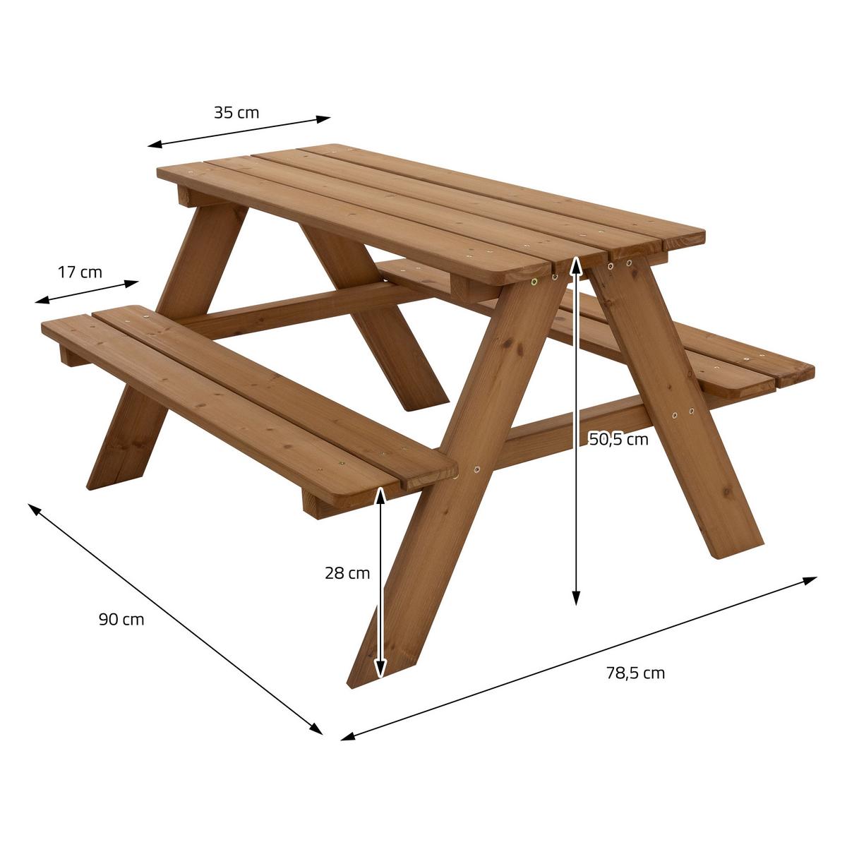KINDERSITZGARNITUR Braun aus Massivholz - Braun, Holz - ML-DESIGN