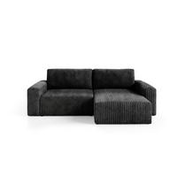 ECKSOFA Angela 3 Sitzplätze Schwarz - Schwarz, Holz (252/149cm) - Petits-meubles