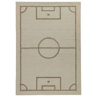 HANDTUFTTEPPICH Natur Kids - Kinderteppich mit Fußballdesign 80 x 150 cm - Naturfarben, Textil (80/150cm) - Natur Pur