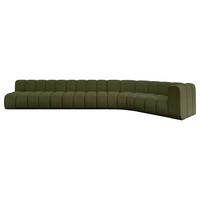 ECKSOFA modulares Sofa Karex-L3 - 490x194x70 cm Grün - Grün, Holzwerkstoff/Textil (490/194cm) - ALTDECOR