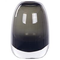 BLUMENVASE Glas grau Fyska - Grau, Glas (18cm) - Beliani
