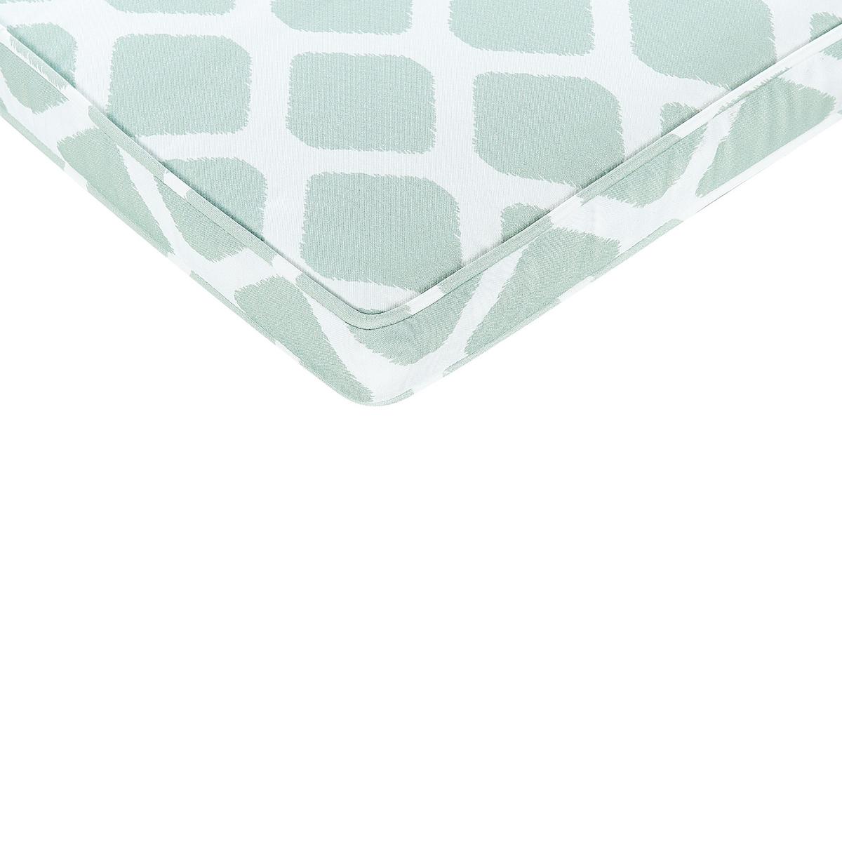 GARTENSTUHLKISSEN 6er-Set Mintgrün 39/31 cm Tolve - Weiß/Mintgrün, Textil (39/5/31cm) - Beliani