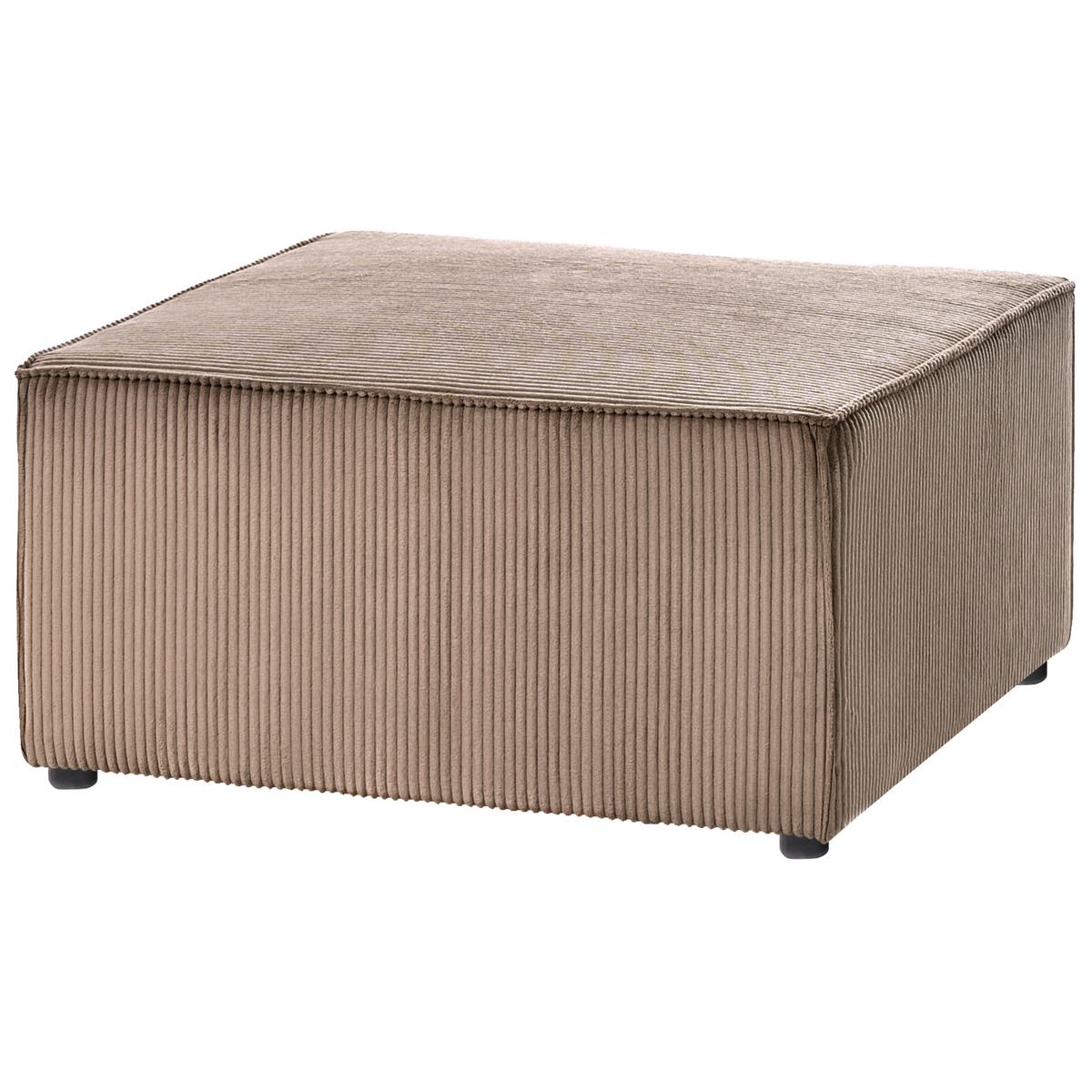 OTTOMANE Cord Sandbeige Lemvig - Sandfarben, Textil (83/41/83cm) - Beliani