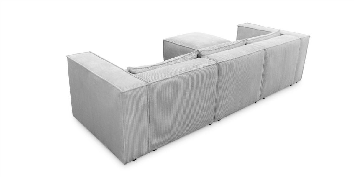 ECKSOFA Nevio - Grün, Holzwerkstoff/Textil (185/290cm) - Fun Möbel