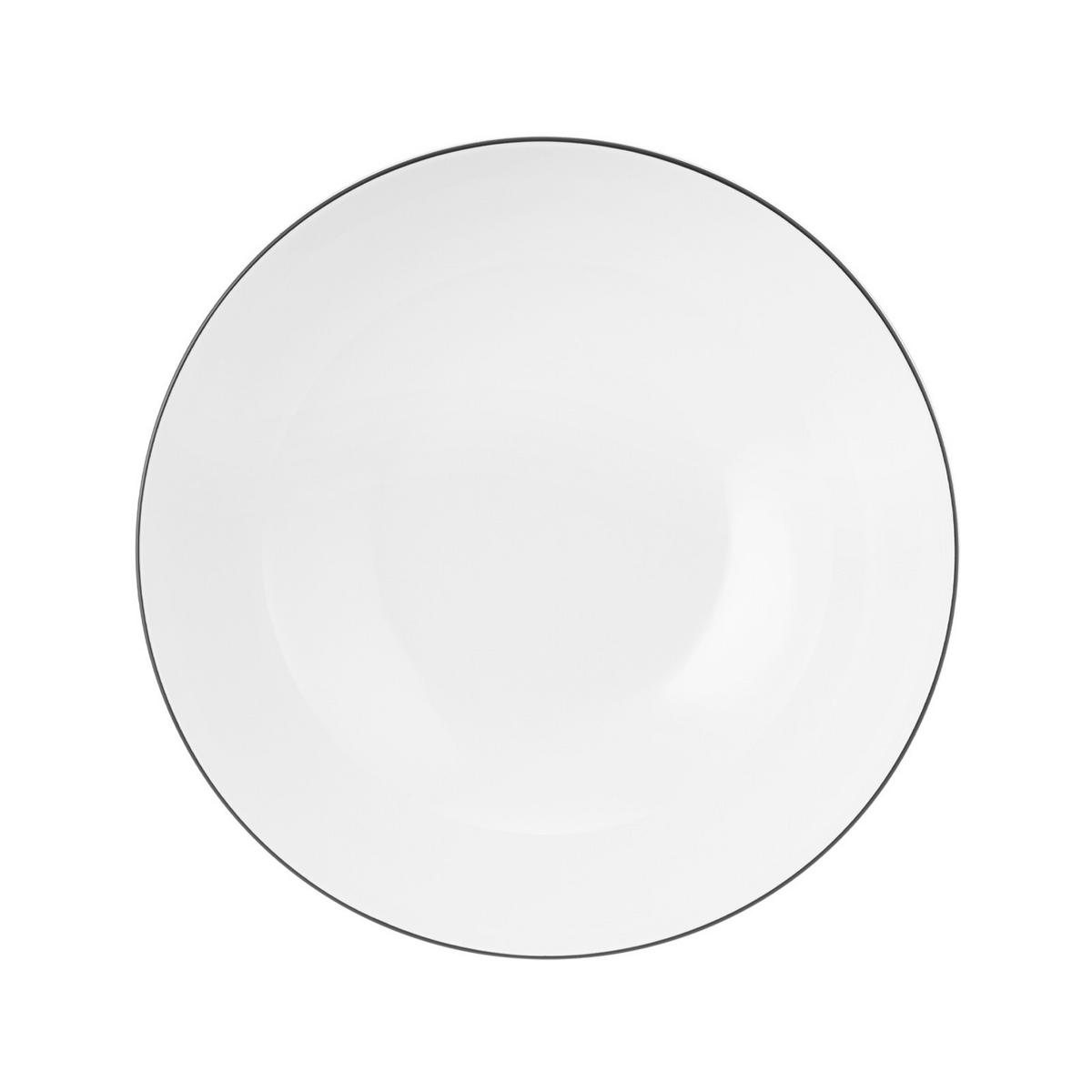 SCHÜSSEL RUND Lido Black Line weiß ø 23 cm - Weiß, Keramik (23.2cm) - Seltmann Weiden