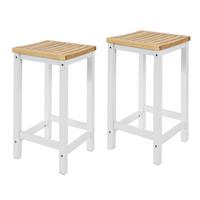 2ER Set KÜCHENSTUHL - Weiß, Holz/Holzwerkstoff (35/61/35cm) - SoBuy