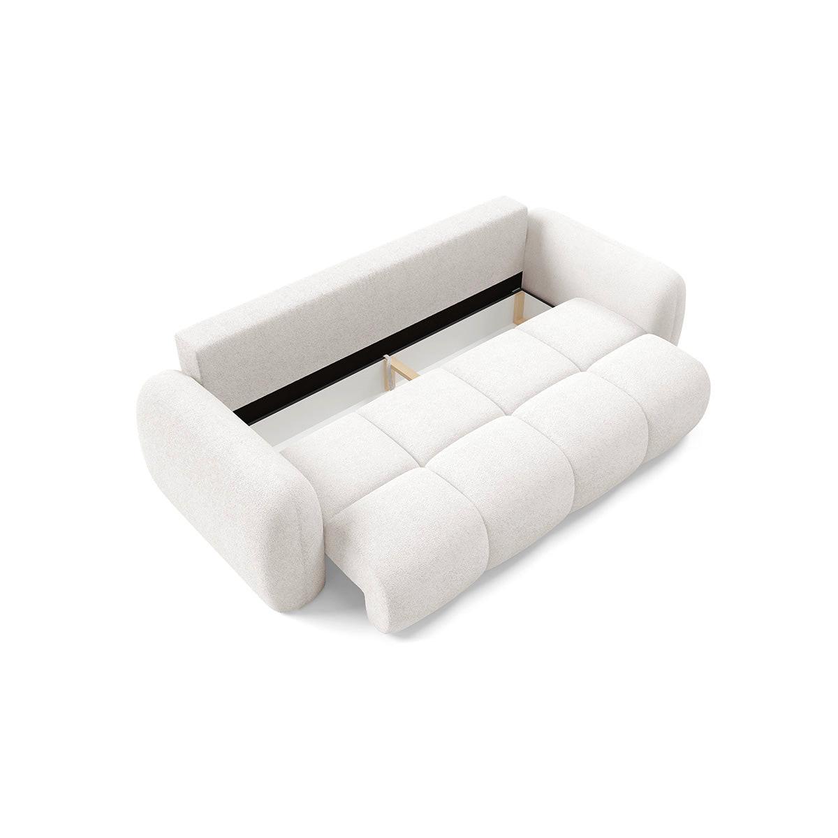 SOFA Livio 3 Sitzplätze Gebrochenes Weiß - Weiß, Holz (270/95/121cm) - Petits-meubles
