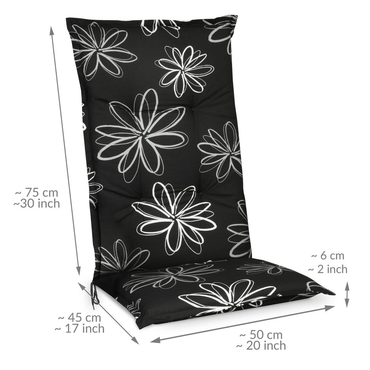 HOCHLEHNERAUFLAGE Flores 120/50/6cm Ornamente - Multicolor, Textil (50/6/120cm) - Beautissu 