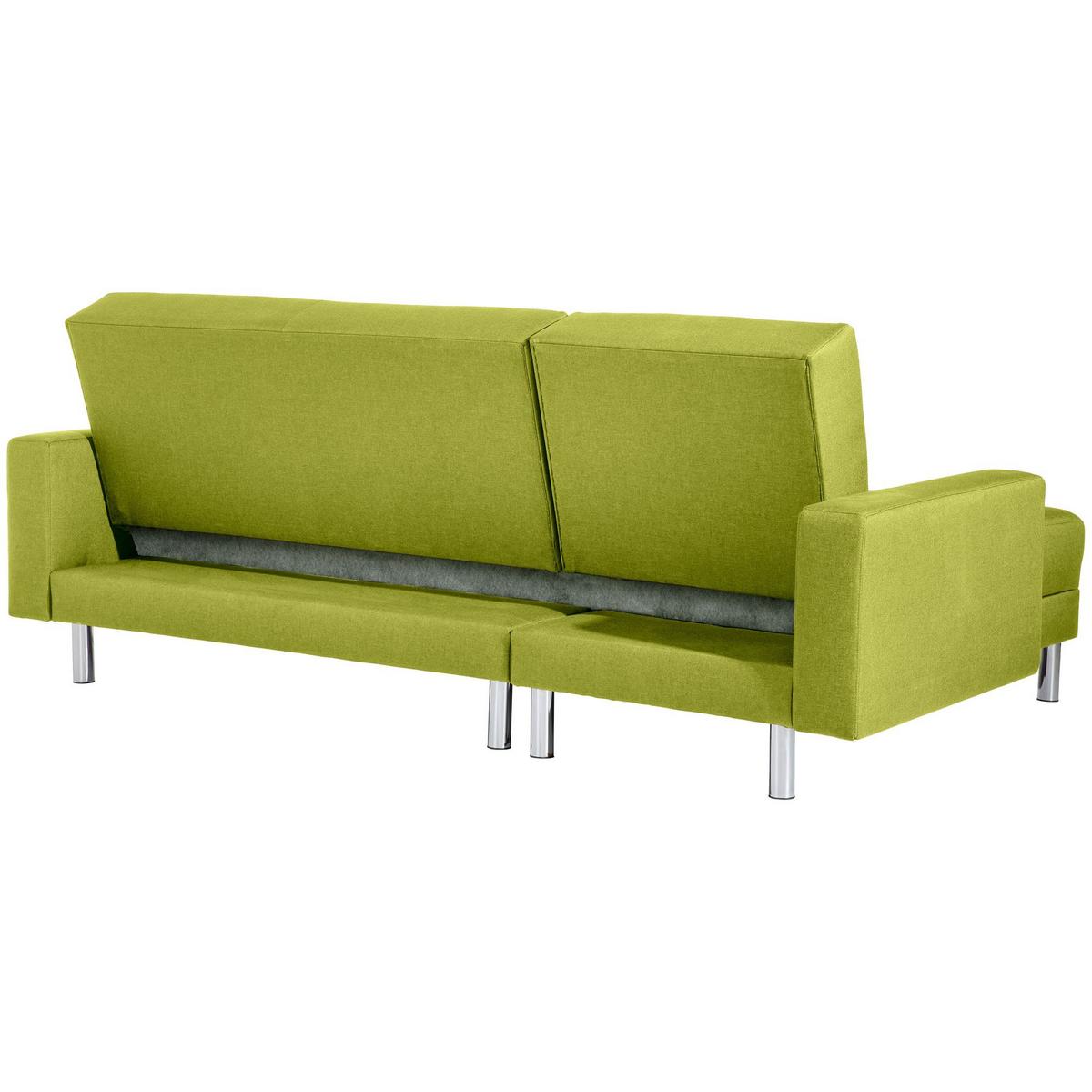 FUNKTIONSSOFA mit Hocker Katryna Flachgewebe apfel - Apfelbaumfarben, Kunststoff (144/92/230cm) - 58aufmkessel