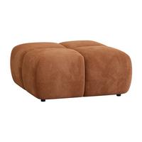 POLSTERHOCKER Vega - Rotbraun, Holzwerkstoff/Textil (90/45/90cm) - Fun Möbel