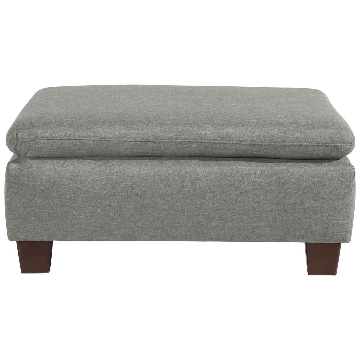 POLSTERHOCKER Kaylil Flachgewebe hellgrau - Hellgrau, Kunststoff (90/43/60cm) - 58aufmkessel