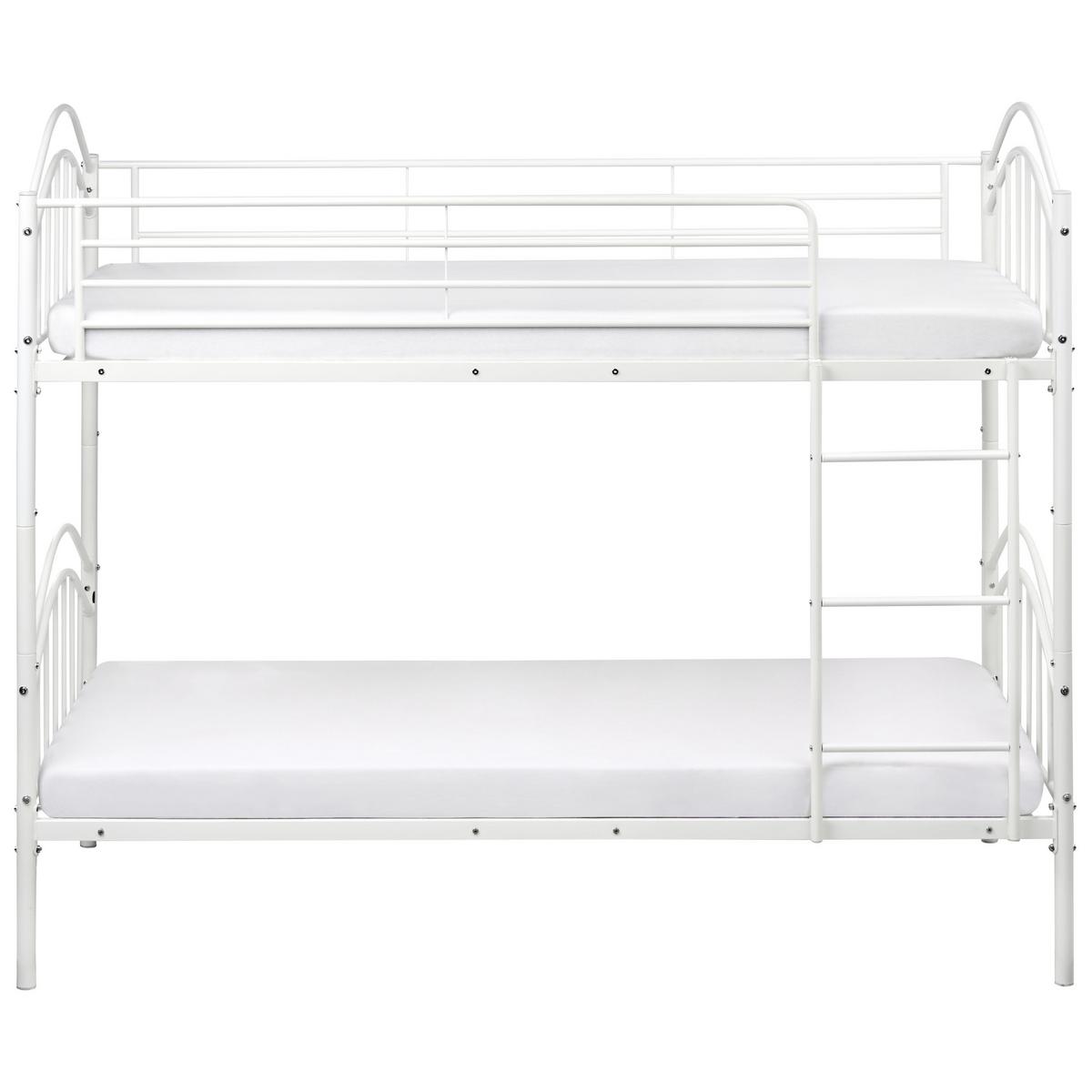 HOCHBETT 90/200 cm Weiß Chartres - Weiß, Metall (90/200cm) - Beliani