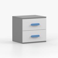 NACHTTISCH JONAS II 22, 55/51/44, 2 Schubladen, grau - Grau, Holzwerkstoff (55/44/51cm) - imoebel24
