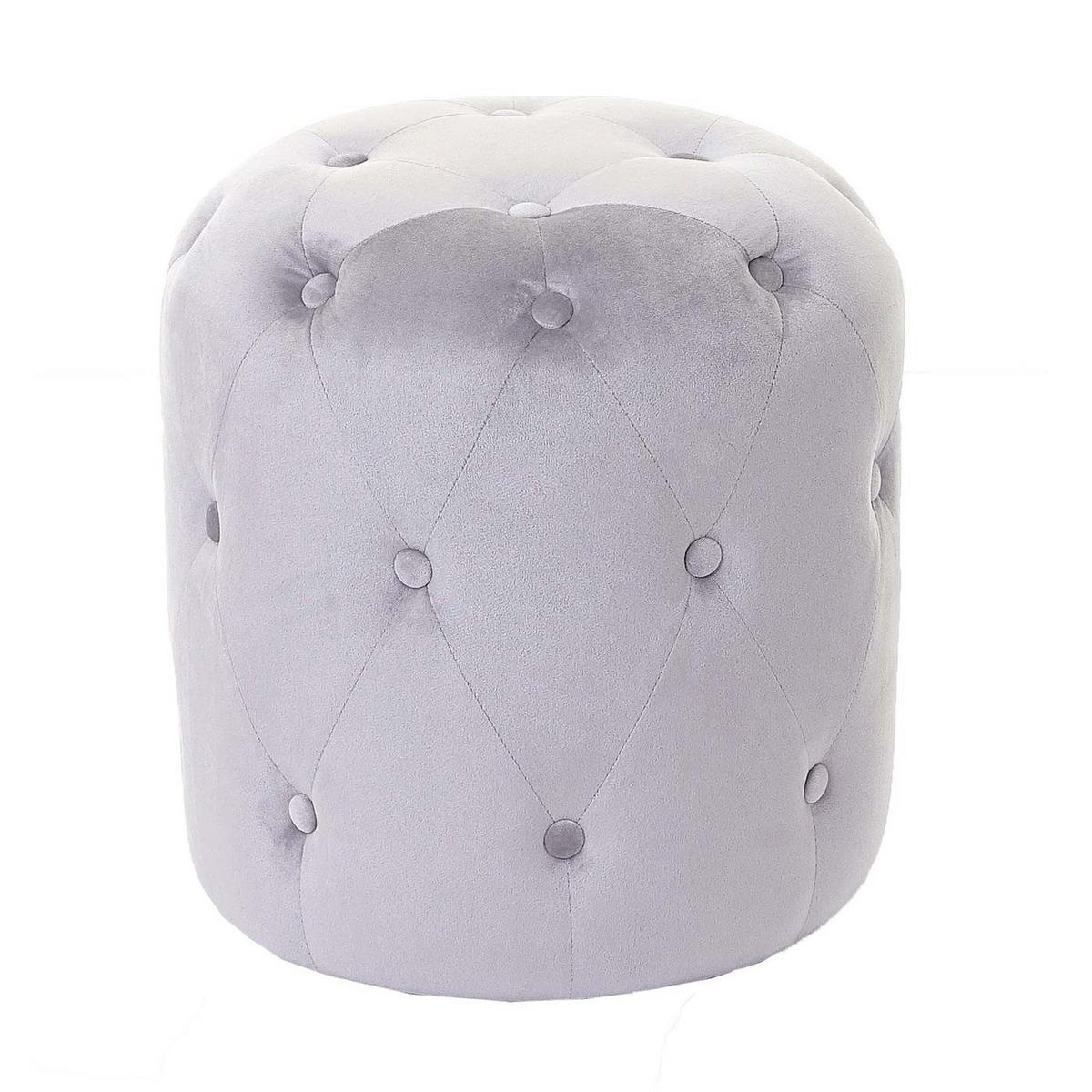 HOCKER Grau - Grau, Textil (39/42/39cm) - MCW