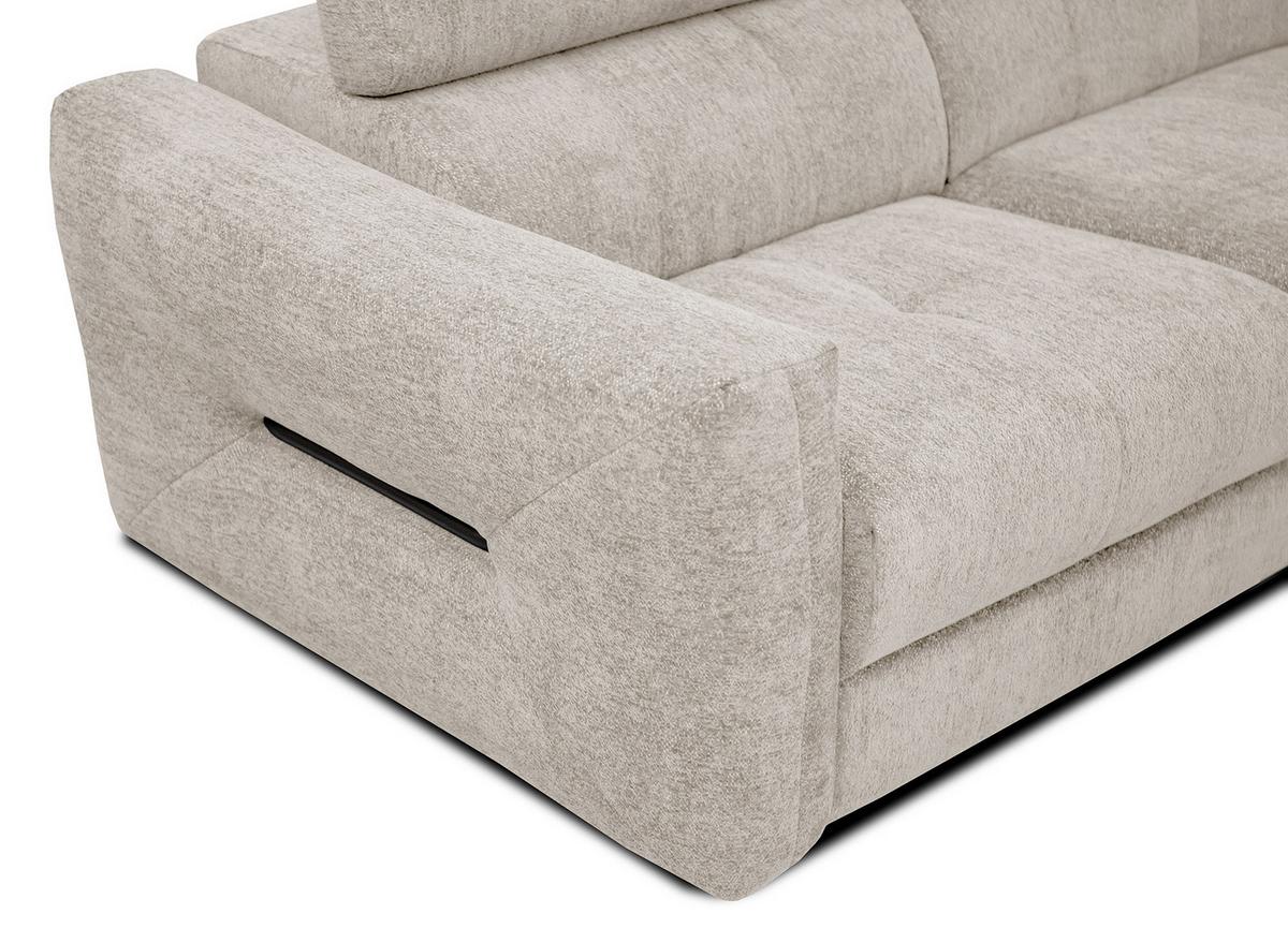 ECKSOFA CALVERA 5-Sitzer, ecru - Ecru, Holzwerkstoff/Textil (298/239cm) - Wozimo