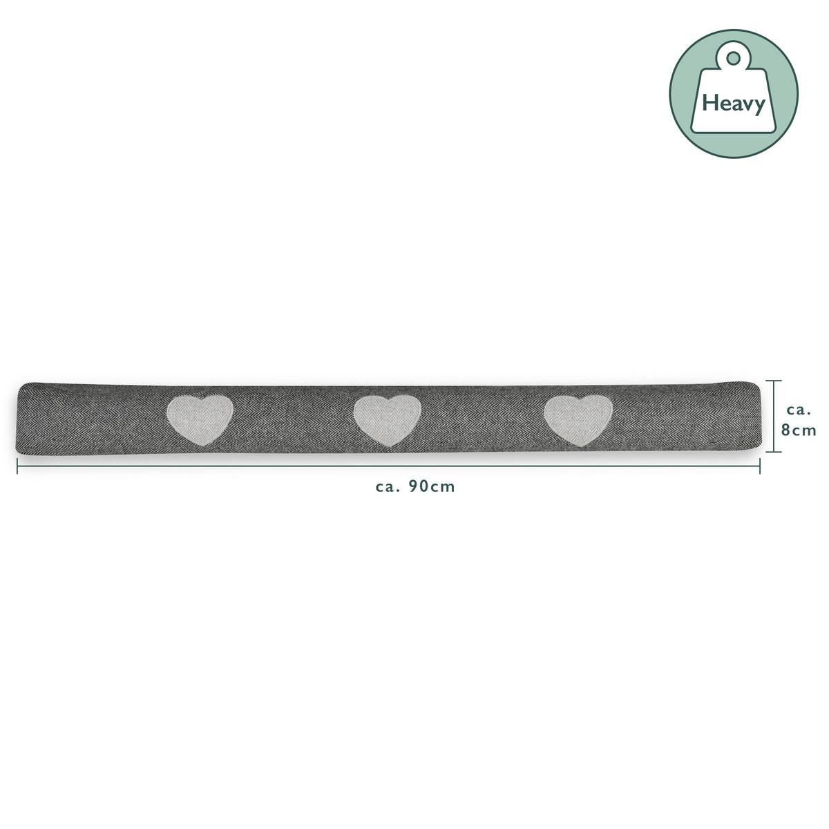 ZUGLUFTSTOPPER Tuuli HR 8x90cm Anthrazit - Anthrazit/Hellgrau, Textil (8/90cm) - Beautissu 