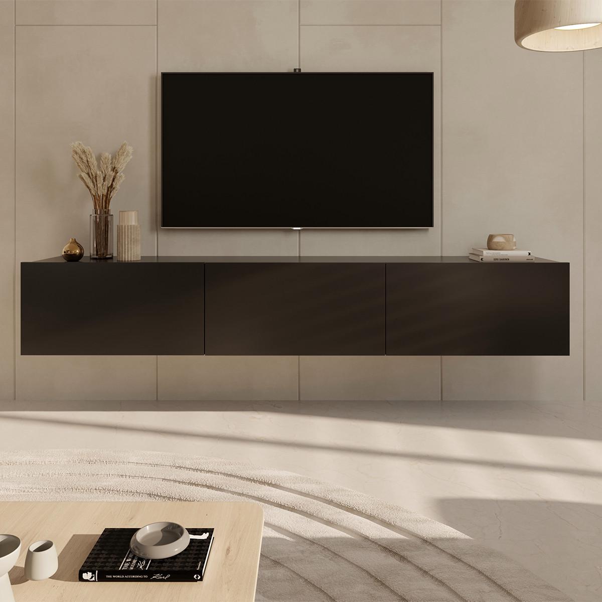TV-MÖBEL Idao Schwarz - Schwarz, Holzwerkstoff (180/35/29cm) - Petits-meubles