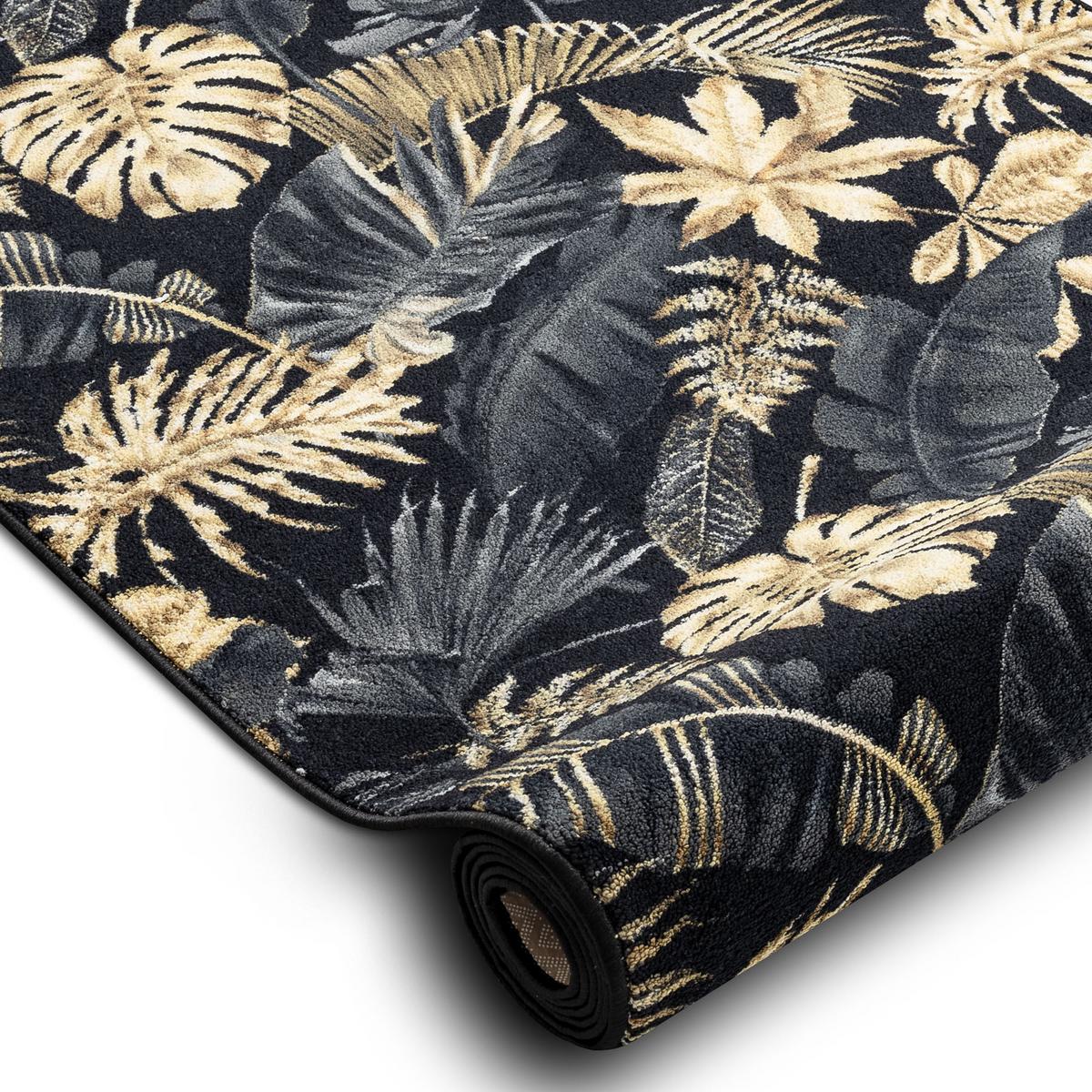 LÄUFER Antirutsch MONSTERA 80/250 cm - Goldfarben, Textil (80/250cm) - rugsX