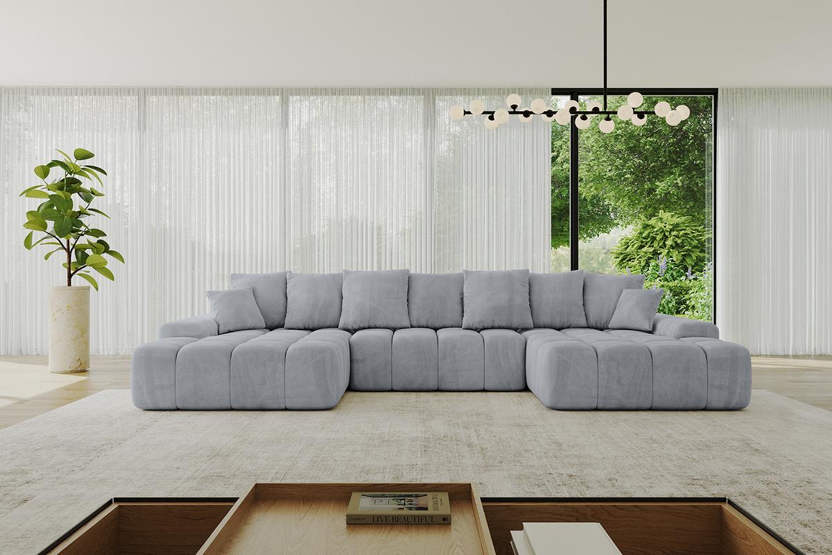 WOHNLANDSCHAFT ENSI-U - 353x164x69 cm Titanfarben - Titanfarben, Holzwerkstoff/Kunststoff (357/69/164cm) - ALTDECOR
