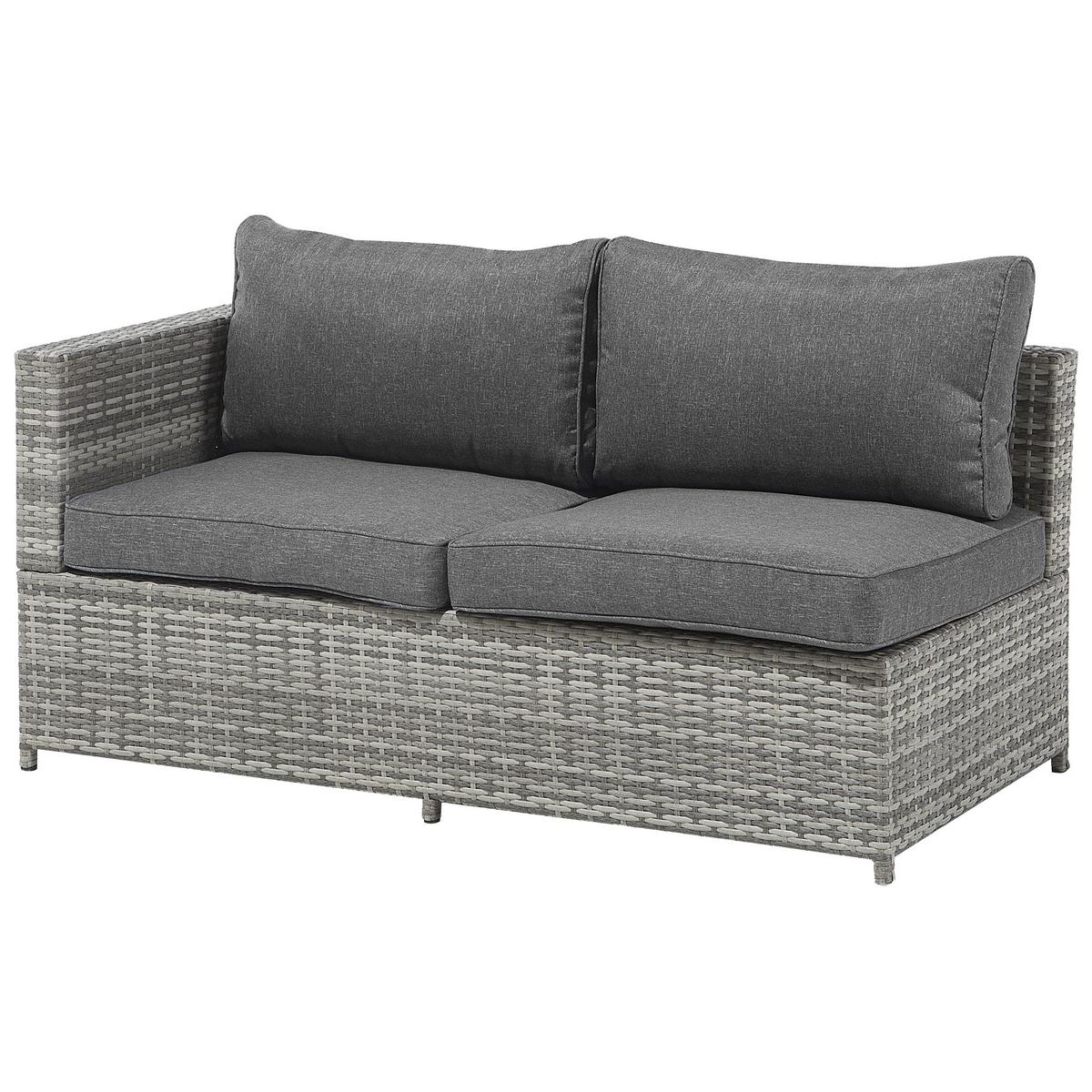 LOUNGE-SET 4-Sitzer grau Avola - Grau, Kunststoff - Beliani