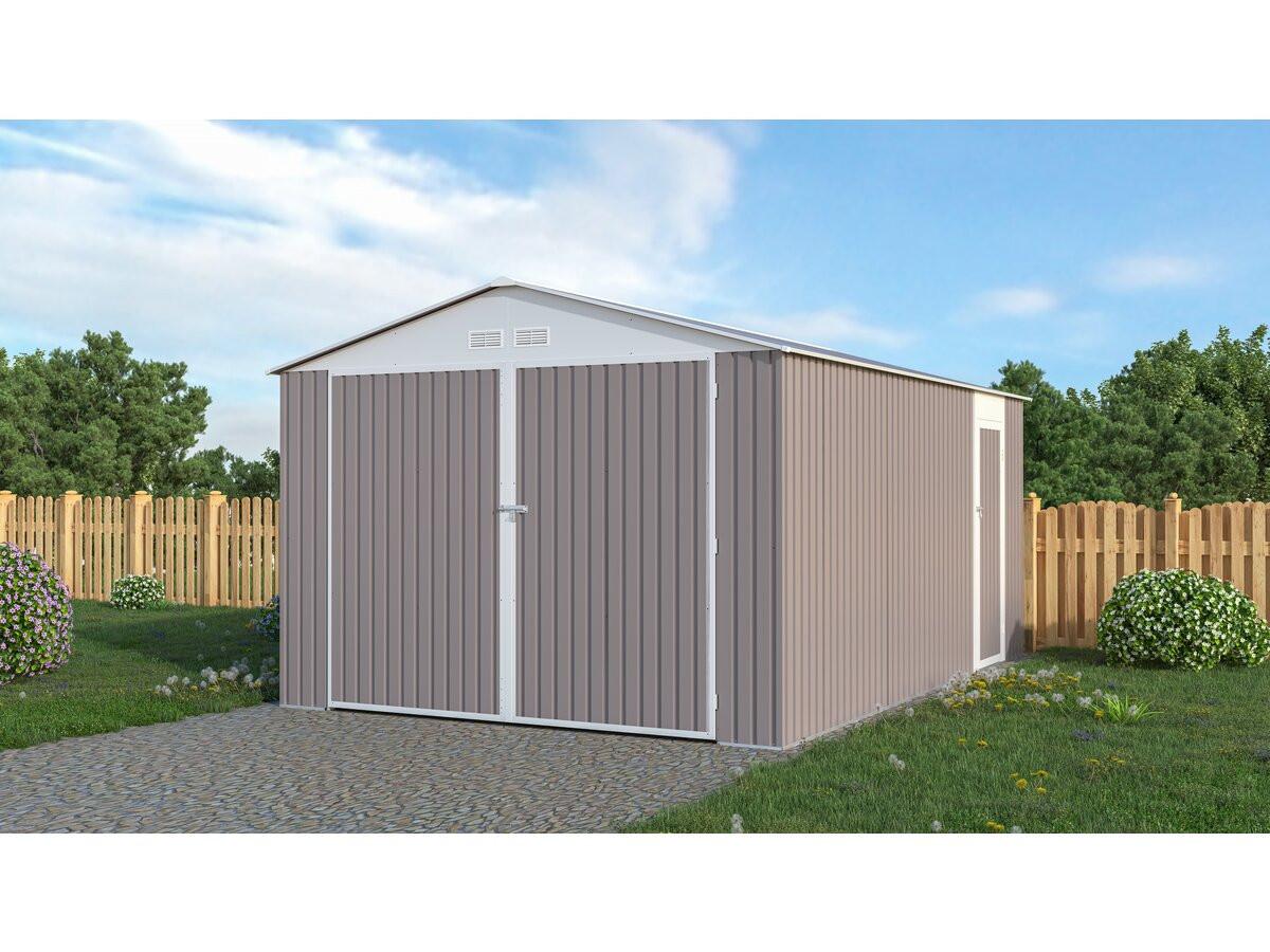 METALL-GARAGE PVC nevada - Hellgrau, Metall (310/235/470cm) - Habitat Garten