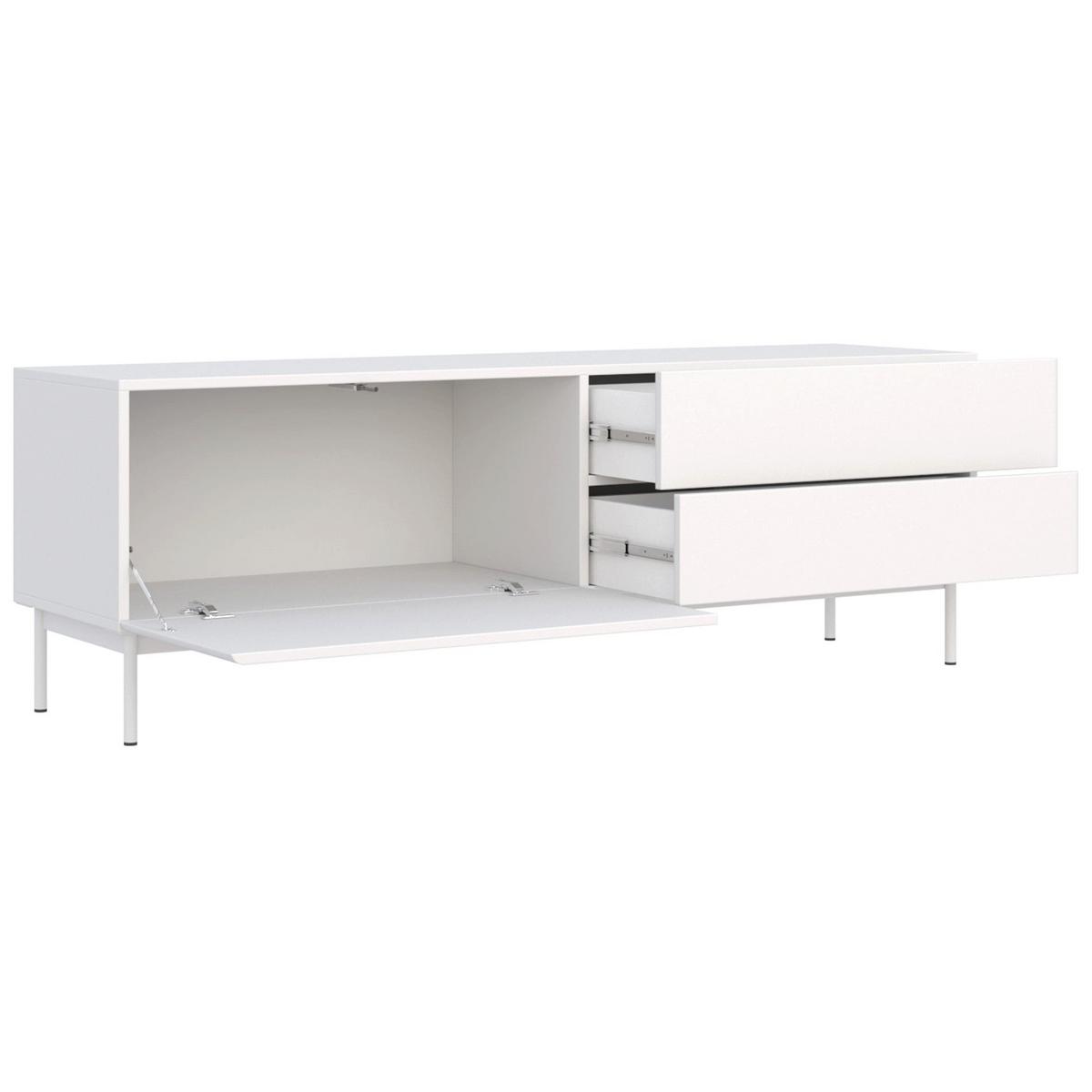 TV-LOWBOARD Olio WEIß 160 CM - Weiß, Holzwerkstoff/Metall (160/52/38.6cm) - Selsey