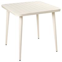 GARTENTISCH 80/80 cm Hellbeige Naturno - Beige, Metall (80/80/77cm) - Beliani