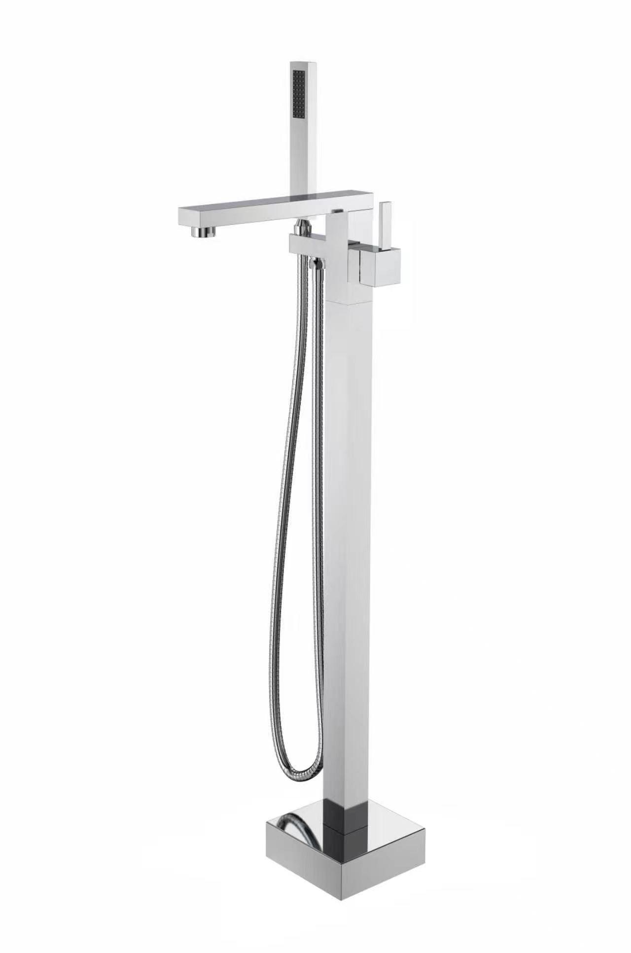 BADEWANNENARMATUR Atlas freistehend Chrom - Chromfarben, Metall (17/108/23cm) - Badplaats