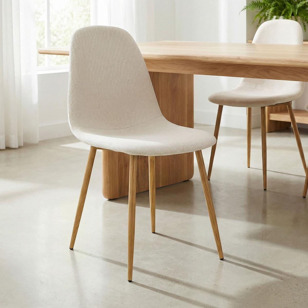 ESSZIMMERSTUHL PUNTA 4er-Set cremeweiß - Creme, Textil (45/86/53cm) - IDIMEX