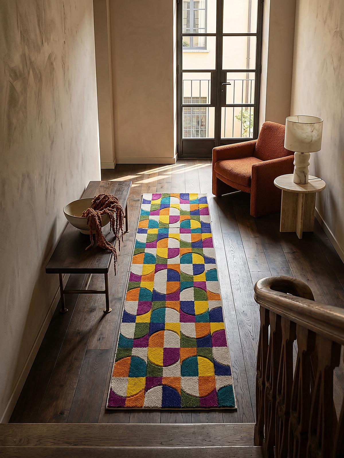 TEPPICH QUAGGY, geometrisch, Bunt, 66 x 230 cm - Multicolor, Textil (230/66cm) - KADIMA DESIGN