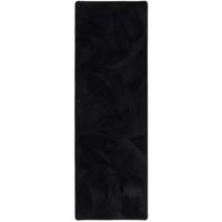 LUXUS SUPER SOFT HOCHFLOR LANGFLOR TEPPICH LÄUFER DELUXE - Schwarz, Textil (80/240cm) - Snapstyle