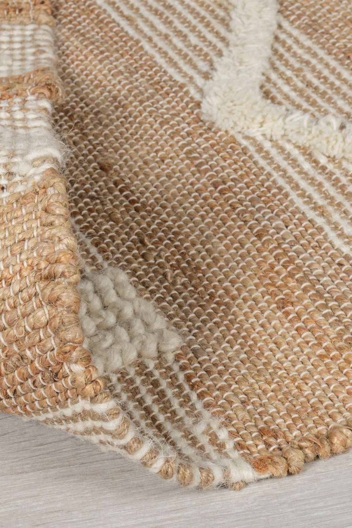 TEPPICH aus Jute handgewebt WHARFE in Braun-Beige, geometrisch, 160 x 230 cm - Braun, Textil (230/160cm) - KADIMA DESIGN