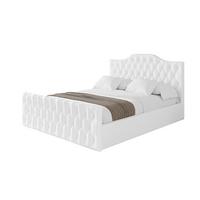 POLSTERBETT mit Bettkasten, Fußteil und Lattenrost, Boxbett mit Matratze H3/H4 - FALIO-Z 120x200 Weiß Kunstleder - Weiß Hochglanz, Holzwerkstoff/Textil (120/200cm) - ALTDECOR